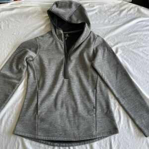 Kuhl Hoodie Sweatshirt Womens Small Half Zip 1/2 Fleece Lined Outdoors Hiking